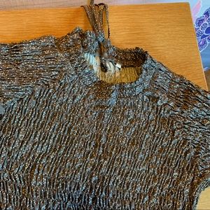 Sage Green Smocked Mock Neck Midi Dress